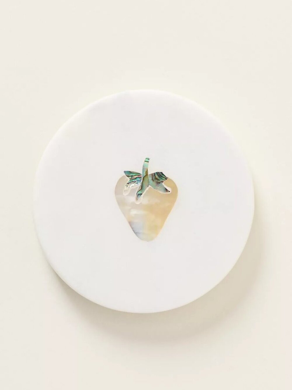 By Anthropologie Briar Marble Coasters- Strawberry-Set of 2
